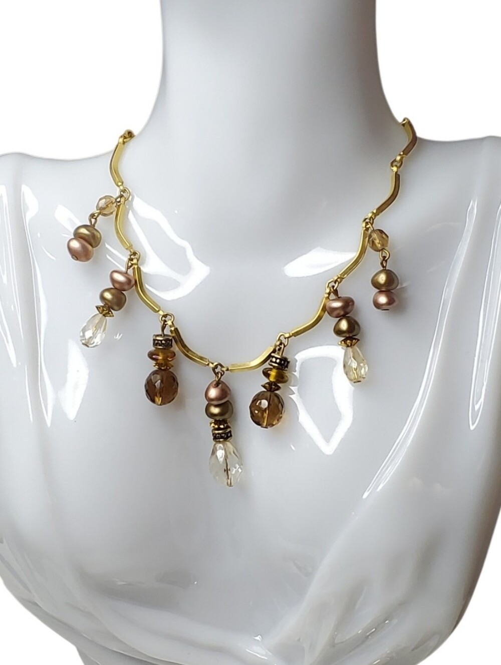 Vtg. Boho-chick Festoon Colar Statement Necklace